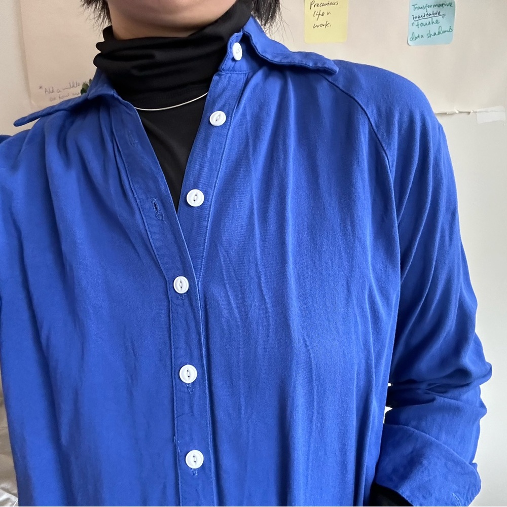 Chayanis Klein blue button down shirt - XS~S